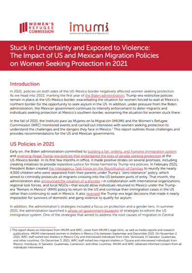 Stuck in Uncertainty and Exposed to Violence